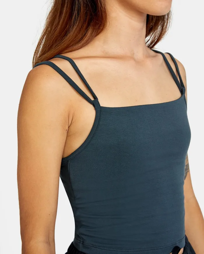 RVCA Womens Tops Canary Tank Top Iron Iro