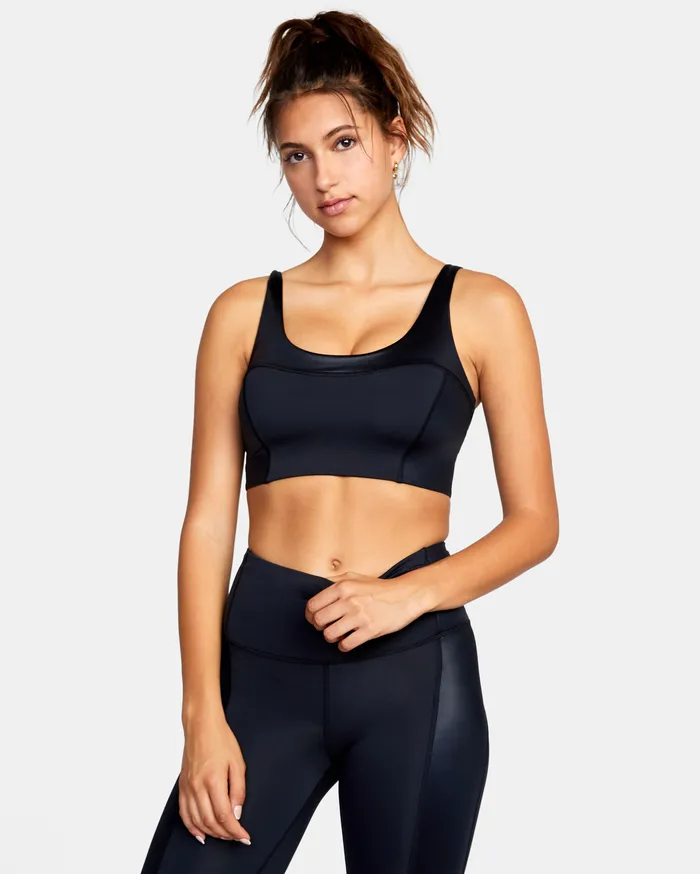 RVCA Womens Tops Mystique Sports Bra Black Blk