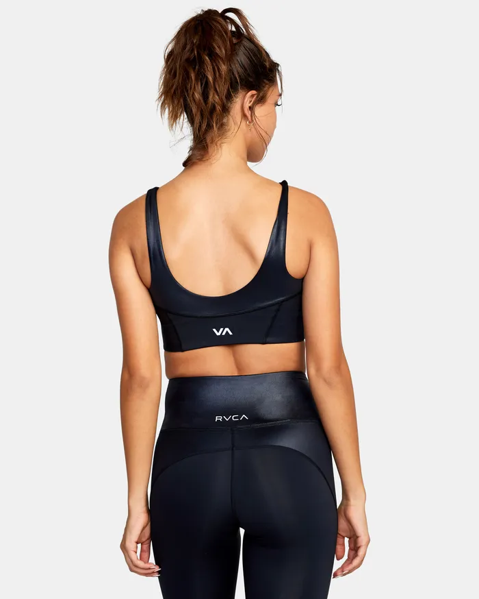 RVCA Womens Tops Mystique Sports Bra Black Blk