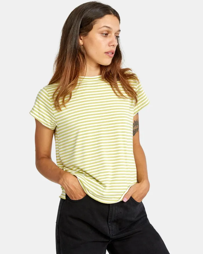 RVCA Womens Tops Sahara Tee Sage Sge