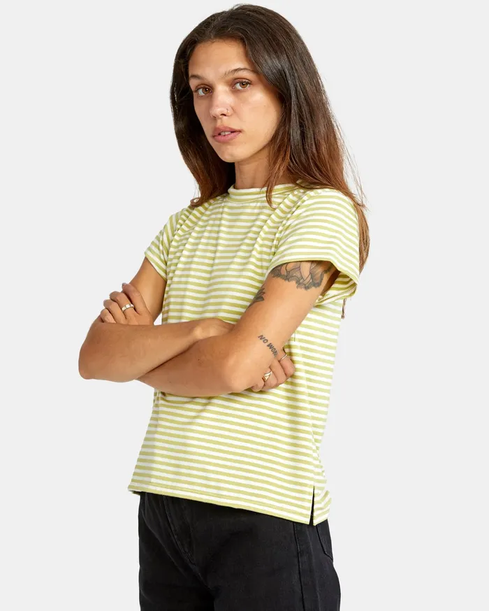 RVCA Womens Tops Sahara Tee Sage Sge