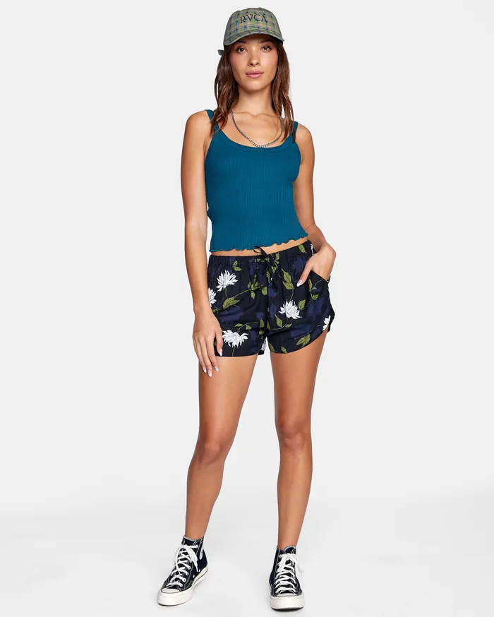 RVCA Womens Tops Sweet Life Tank Top Deep Teal Dpt