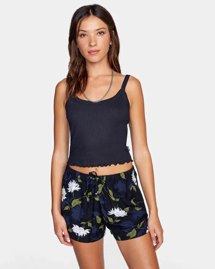 RVCA Womens Tops Sweet Life Tank Top True Black Tub