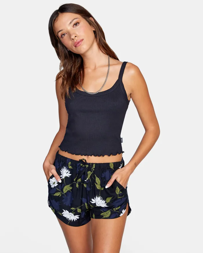 RVCA Womens Tops Sweet Life Tank Top True Black Tub