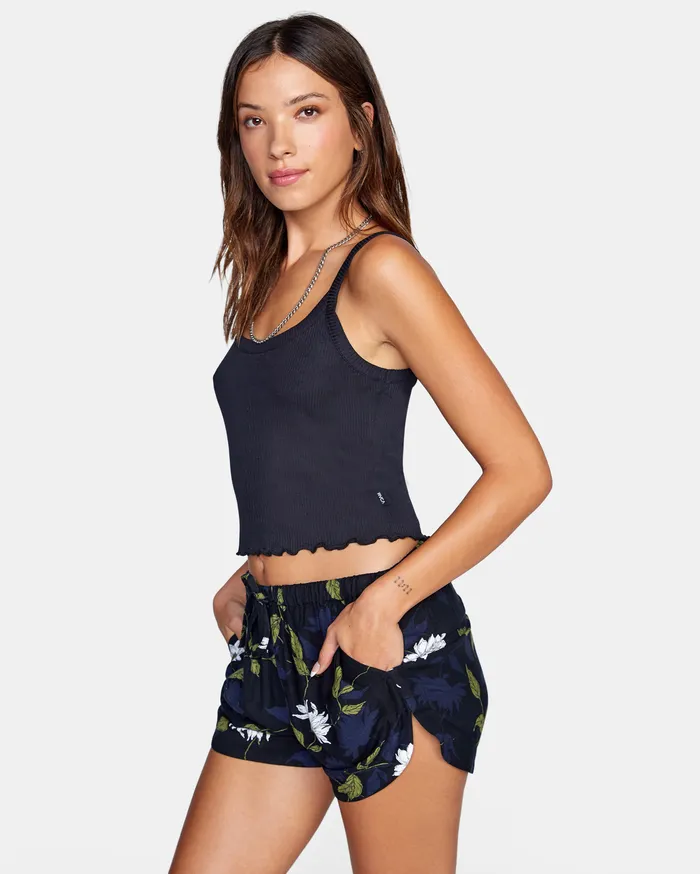 RVCA Womens Tops Sweet Life Tank Top True Black Tub