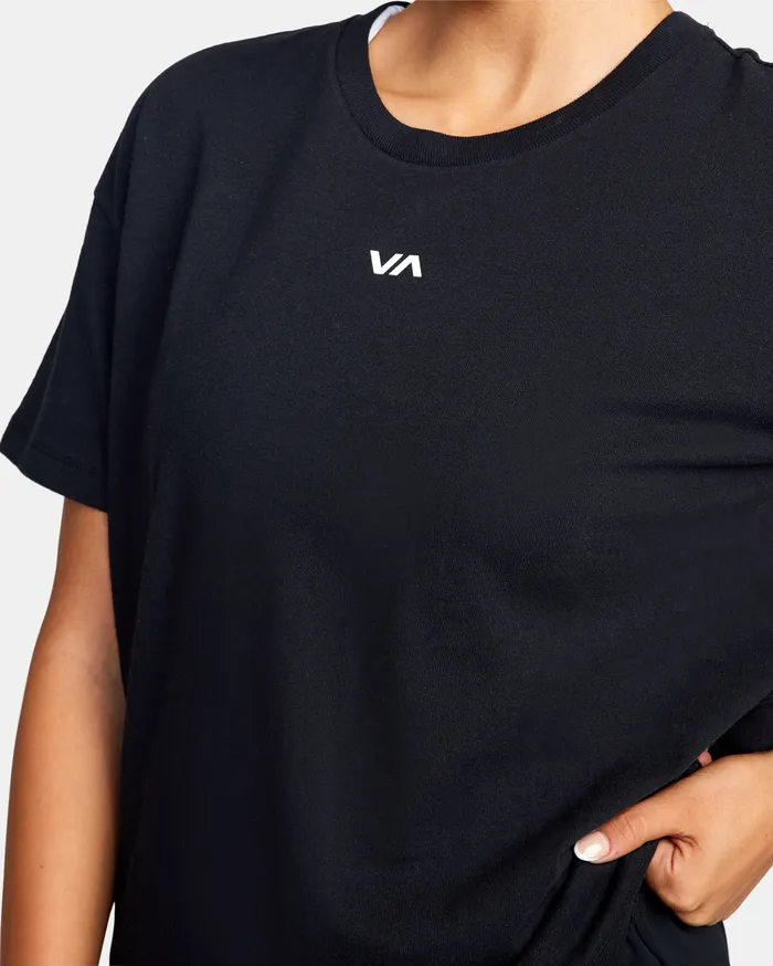 RVCA Womens Tops Va Essential Sport Tee Black Blk