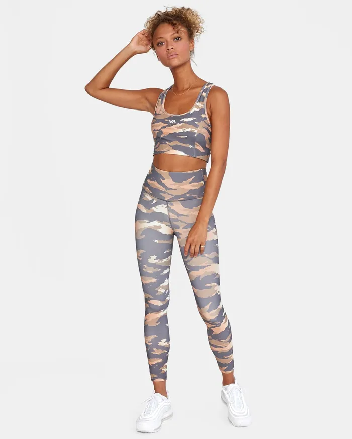 RVCA Womens Tops Va Essential Sports Bra Tiger Csr6