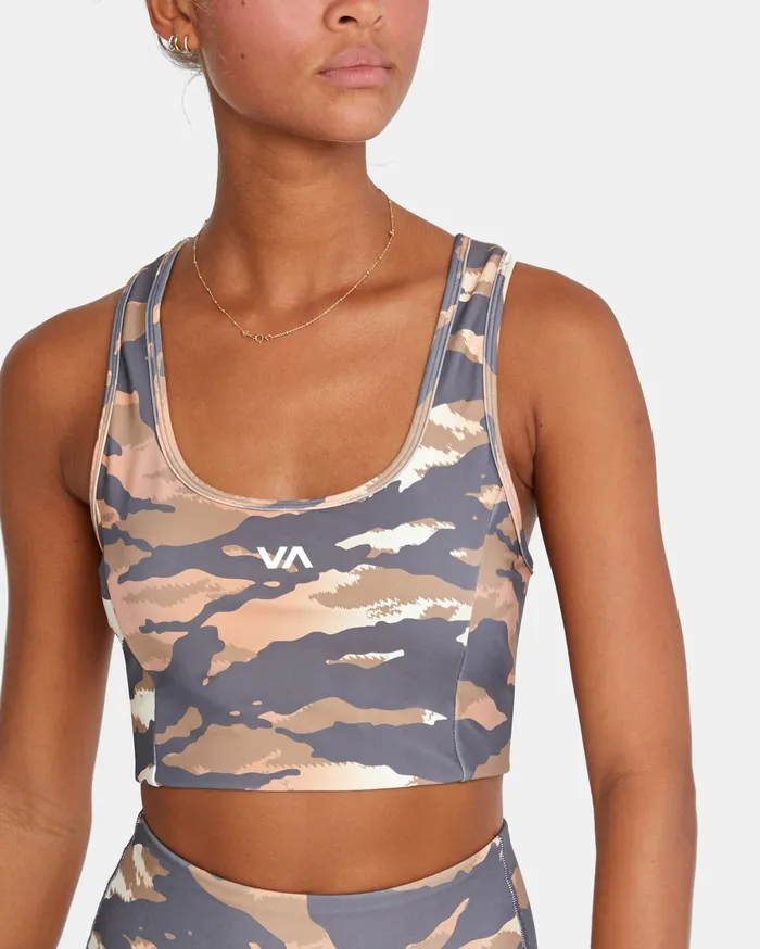 RVCA Womens Tops Va Essential Sports Bra Tiger Csr6