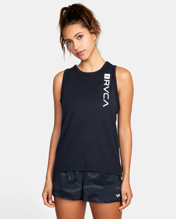 RVCA Womens Tops Va Muscle Tank Top Black Blk