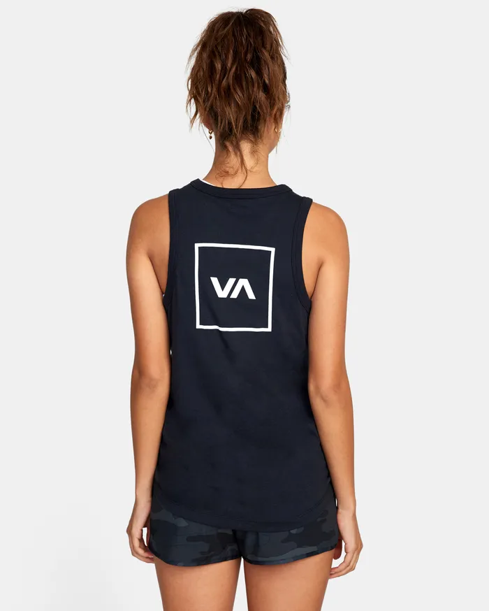 RVCA Womens Tops Va Muscle Tank Top Black Blk