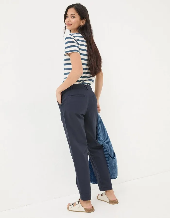 Rye Chinos Navy Women FatFace Trousers and Leggings