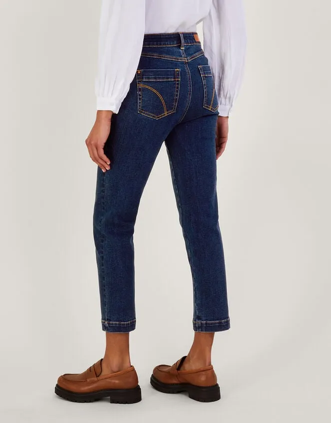 Safaia Crop Jeans With Sustainable Cotton Blue Women Monsoon Trousers and Jeans