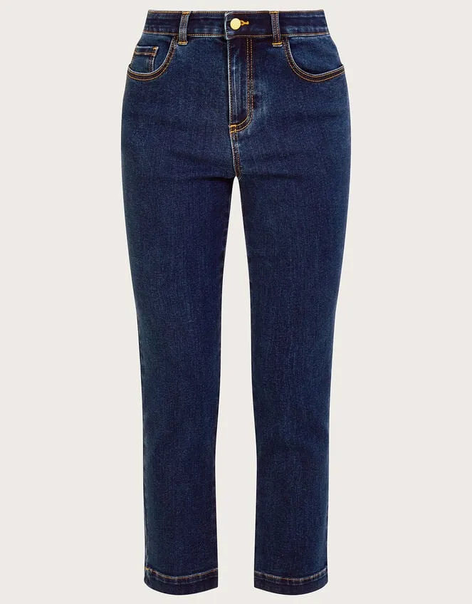Safaia Crop Jeans With Sustainable Cotton Blue Women Monsoon Trousers and Jeans