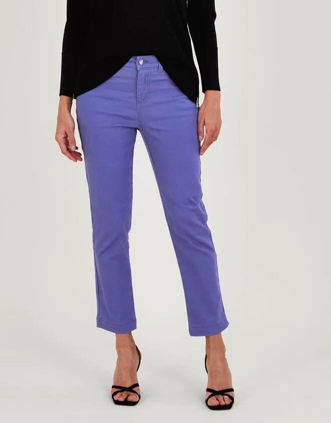Safaia Cropped Skinny Jeans In Sustainable Cotton Blue Women Monsoon Trousers and Jeans