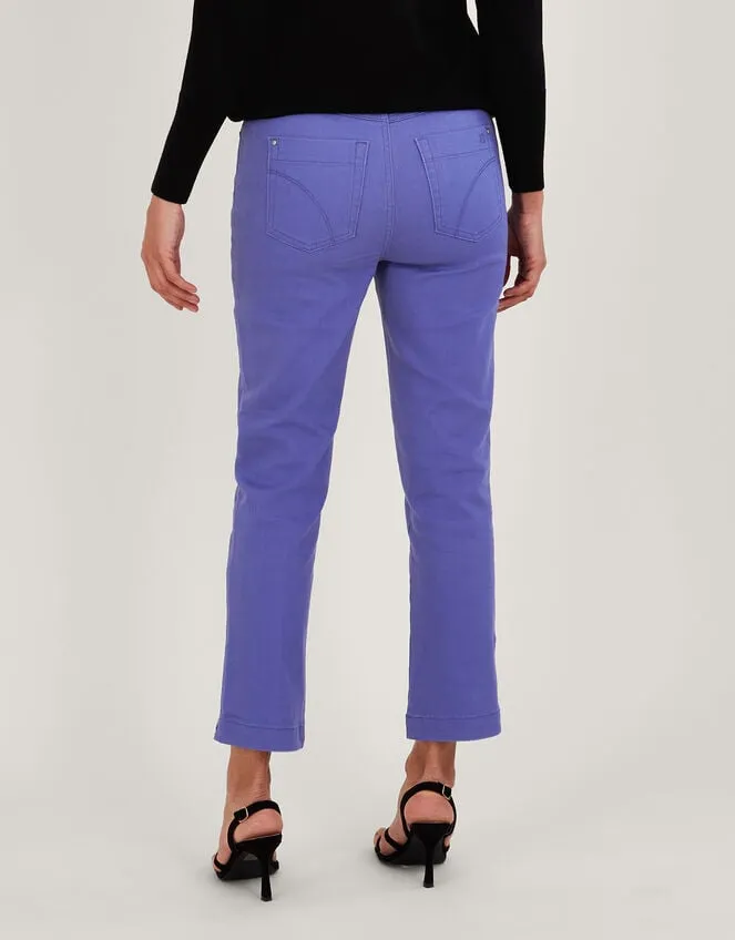 Safaia Cropped Skinny Jeans In Sustainable Cotton Blue Women Monsoon Trousers and Jeans