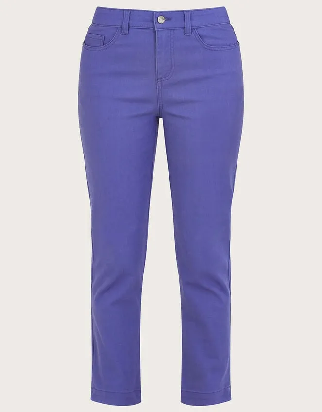 Safaia Cropped Skinny Jeans In Sustainable Cotton Blue Women Monsoon Trousers and Jeans