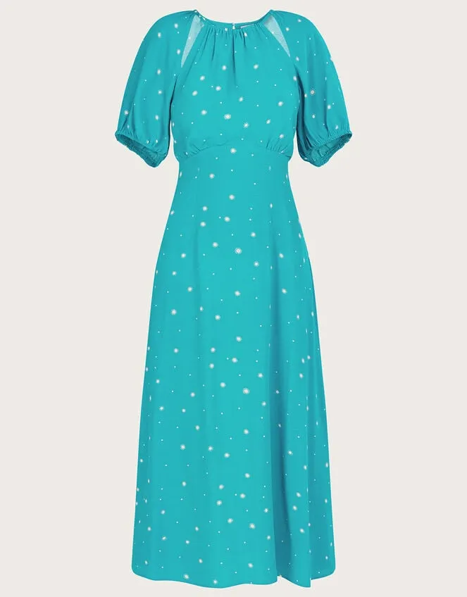 Sami Spot Print Dress Teal Women Monsoon Dresses