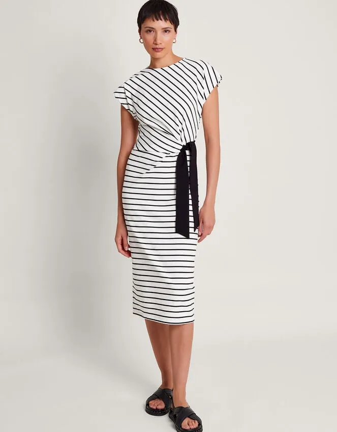 Sanya Stripe Tie Dress Ivory Women Monsoon Dresses