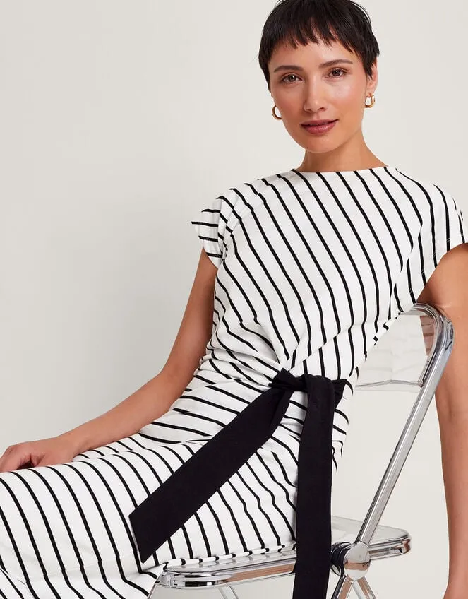 Sanya Stripe Tie Dress Ivory Women Monsoon Dresses