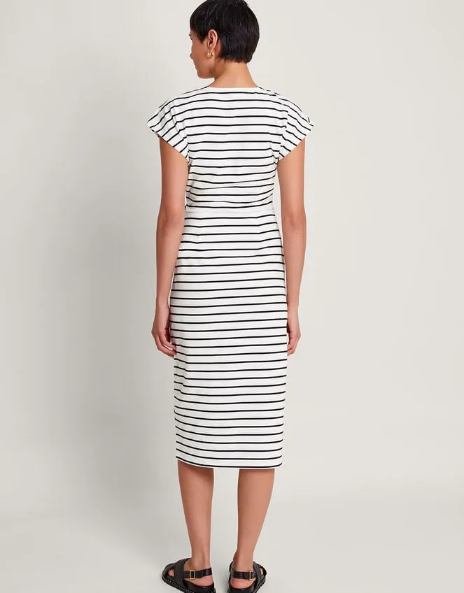 Sanya Stripe Tie Dress Ivory Women Monsoon Dresses