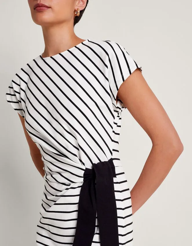 Sanya Stripe Tie Dress Ivory Women Monsoon Dresses