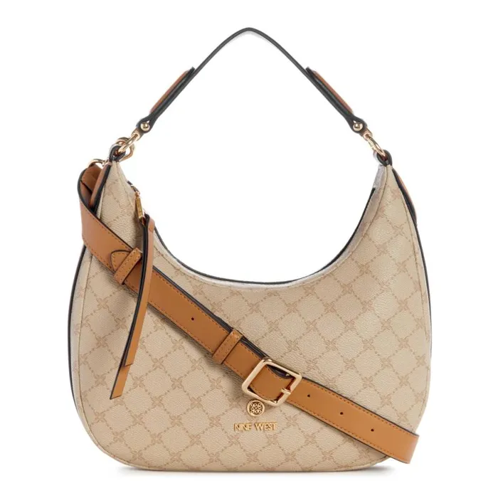 Saoirse Hobo Khaki Logocamel WomenMen Nine West New Handbags