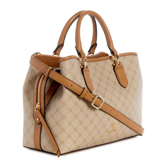Saoirse Jet Set Satchel Khaki Logocamel WomenMen Nine West New Handbags