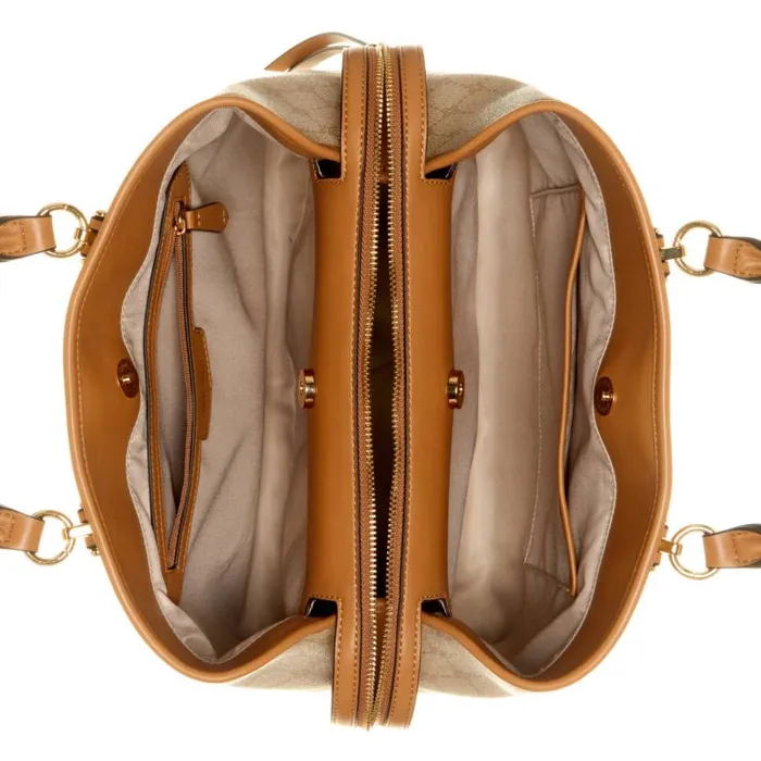 Saoirse Jet Set Satchel Khaki Logocamel WomenMen Nine West New Handbags