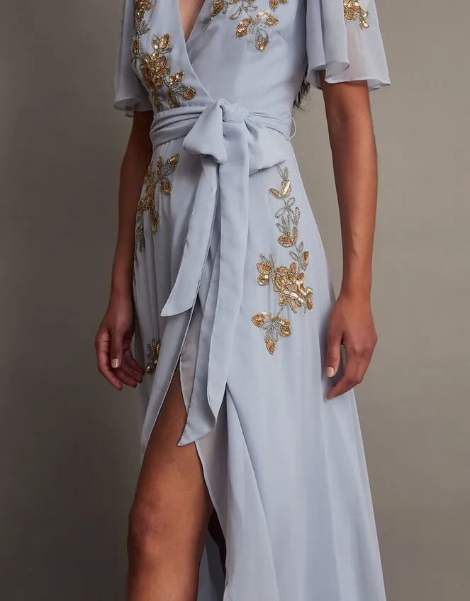 Sarah Embellished Wrap Dress Women Monsoon Occasionwear