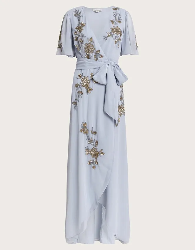 Sarah Embellished Wrap Dress Women Monsoon Occasionwear