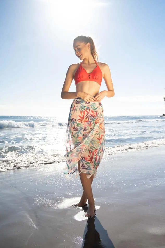 Sarong Tie On The Side WHITE ELVIS Women Molly Bracken Beachwear