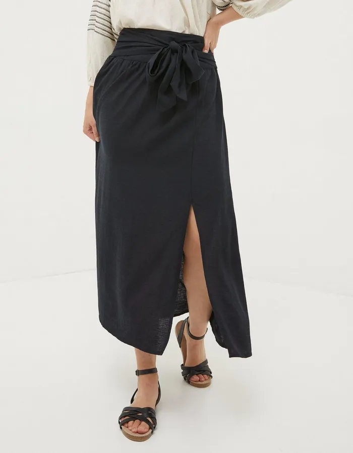 Sascha Midi Skirt Black Women FatFace Skirts