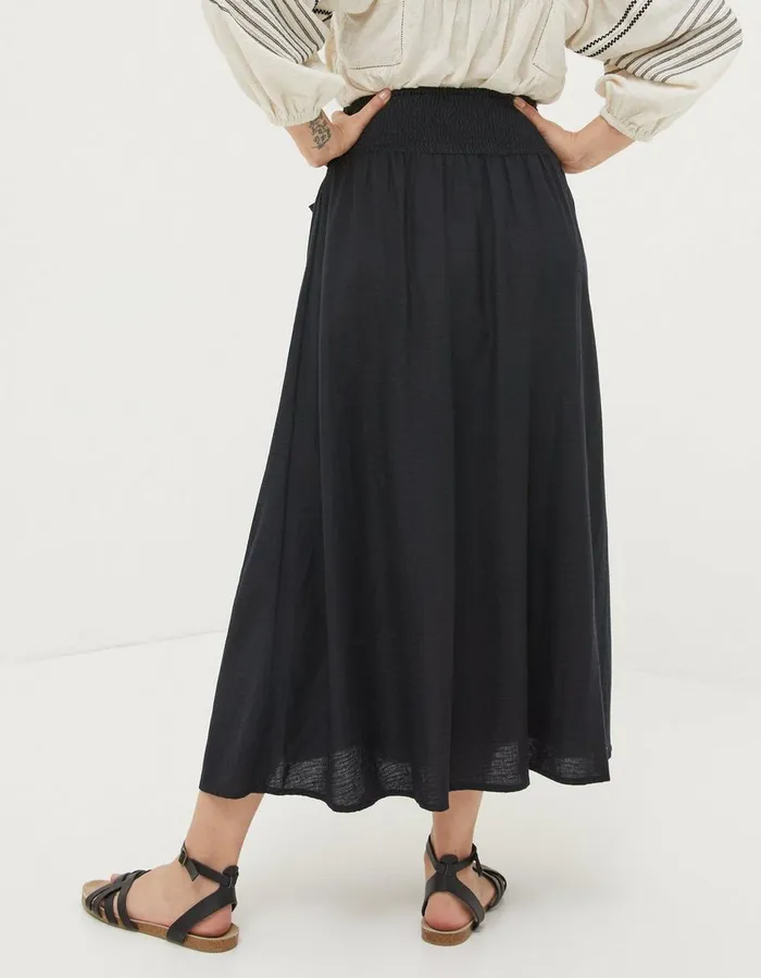Sascha Midi Skirt Black Women FatFace Skirts