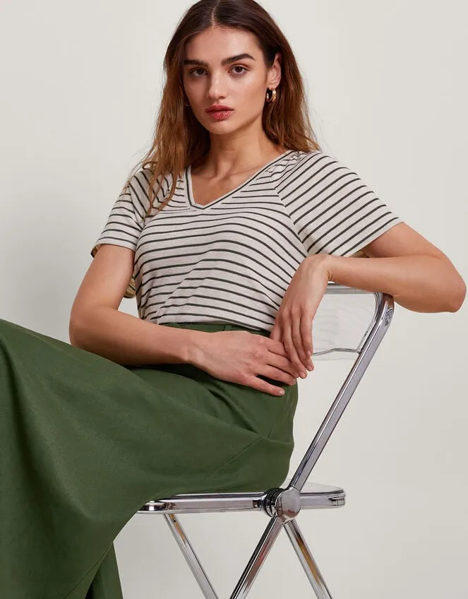Saskia Stripe TShirt Green Women Monsoon Tops and Blouses