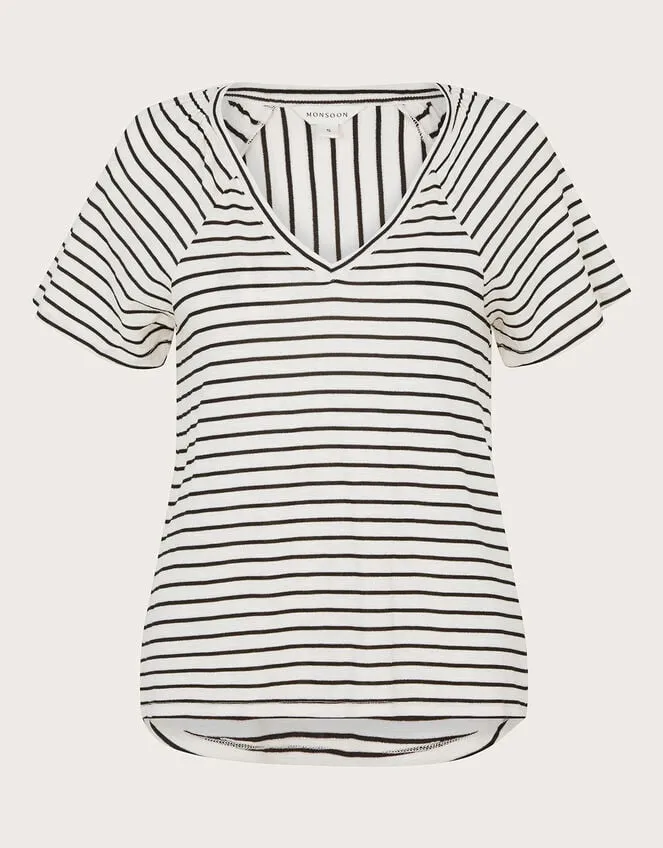 Saskia Stripe TShirt Green Women Monsoon Tops and Blouses
