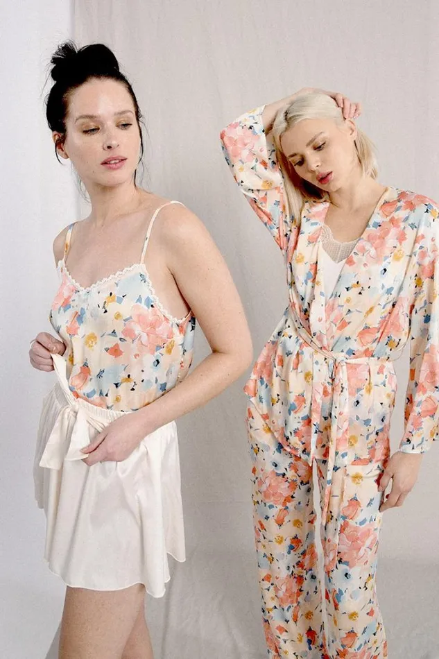 Satin Printed Camisole OFFWHITE MAISIE Women Molly Bracken Loungewear