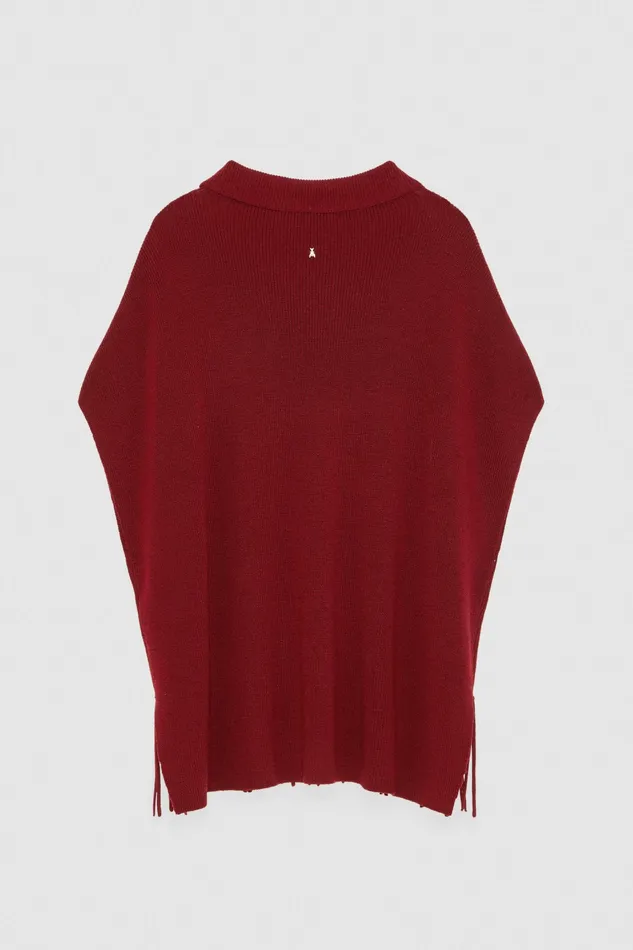 Scarves Women Patrizia Pepe Wool Poncho Martian Red