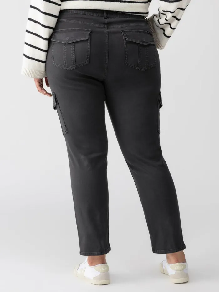 Sculpted Hayden Cargo Standard Rise Pant Black Inclusive Collection Women Sanctuary Clothing Pants