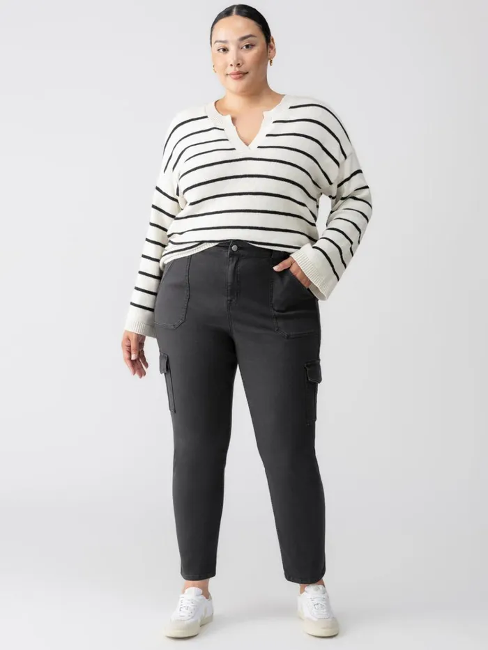 Sculpted Hayden Cargo Standard Rise Pant Black Inclusive Collection Women Sanctuary Clothing Pants