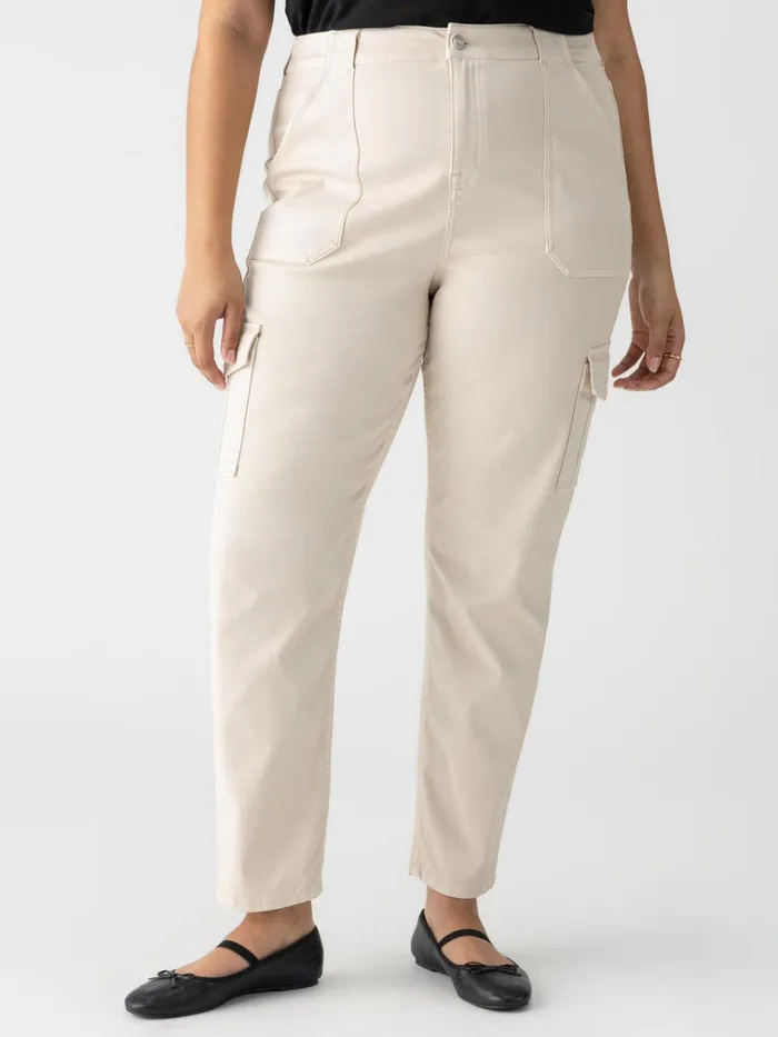 Sculpted Hayden Cargo Standard Rise Pant Toasted Almond Inclusive Collection Women Sanctuary Clothing Pants
