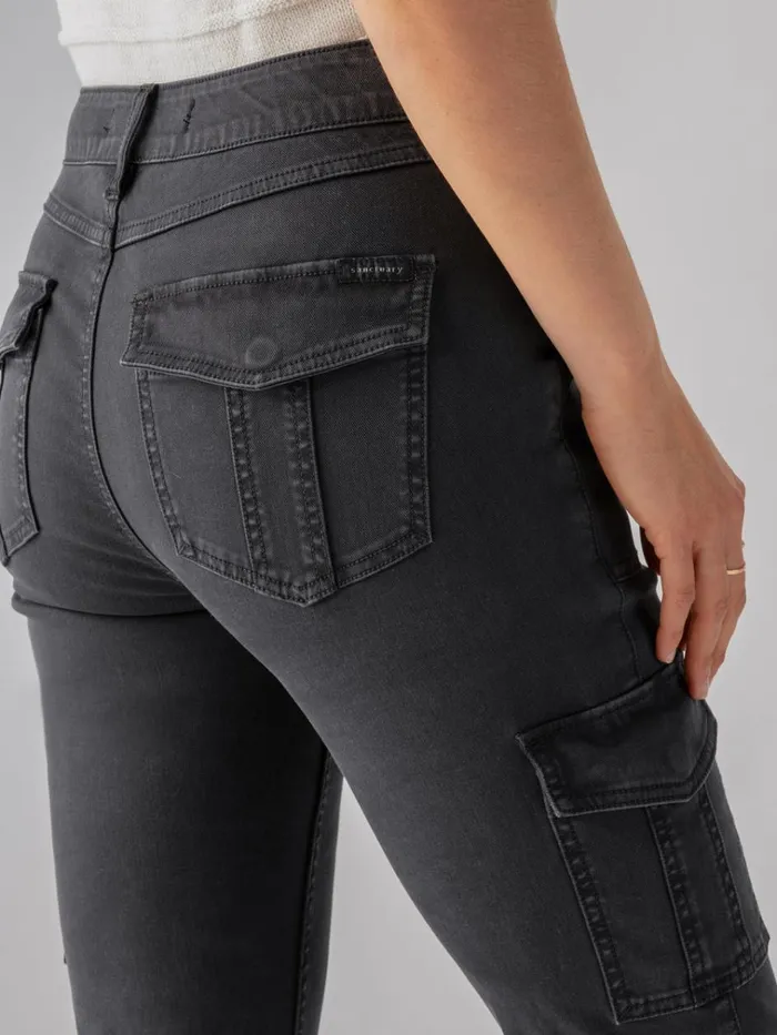 Sculpted Hayden Slim Straight Standard Rise Pant Black Women Sanctuary Clothing Pants