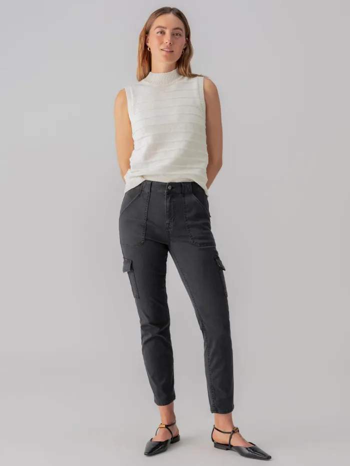 Sculpted Hayden Slim Straight Standard Rise Pant Black Women Sanctuary Clothing Pants