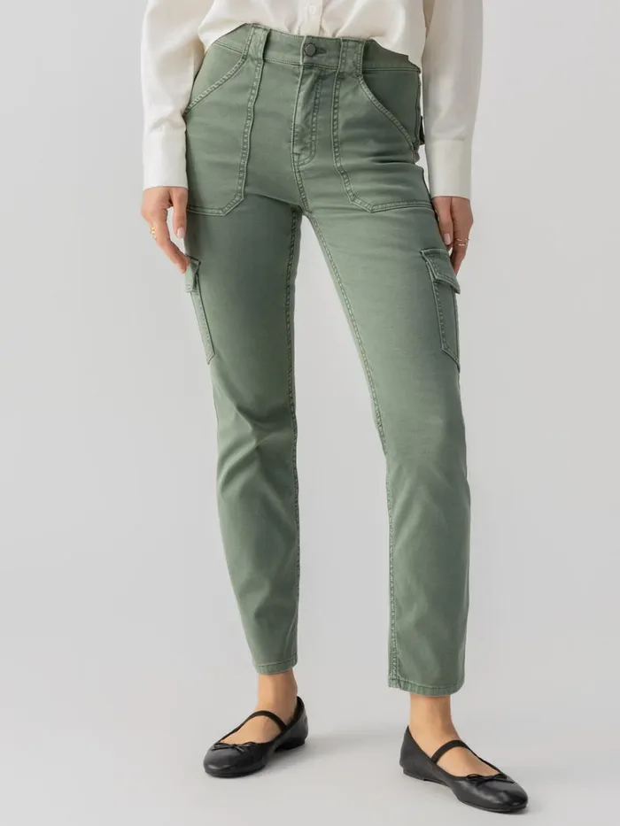 Sculpted Hayden Slim Straight Standard Rise Pant Dark Spruce Women Sanctuary Clothing Pants