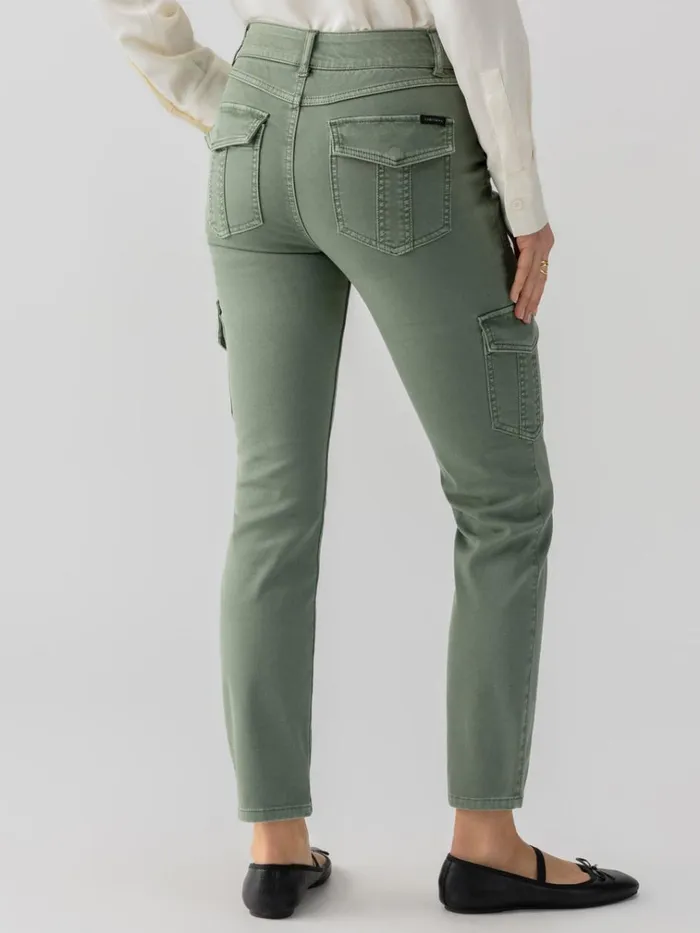 Sculpted Hayden Slim Straight Standard Rise Pant Dark Spruce Women Sanctuary Clothing Pants