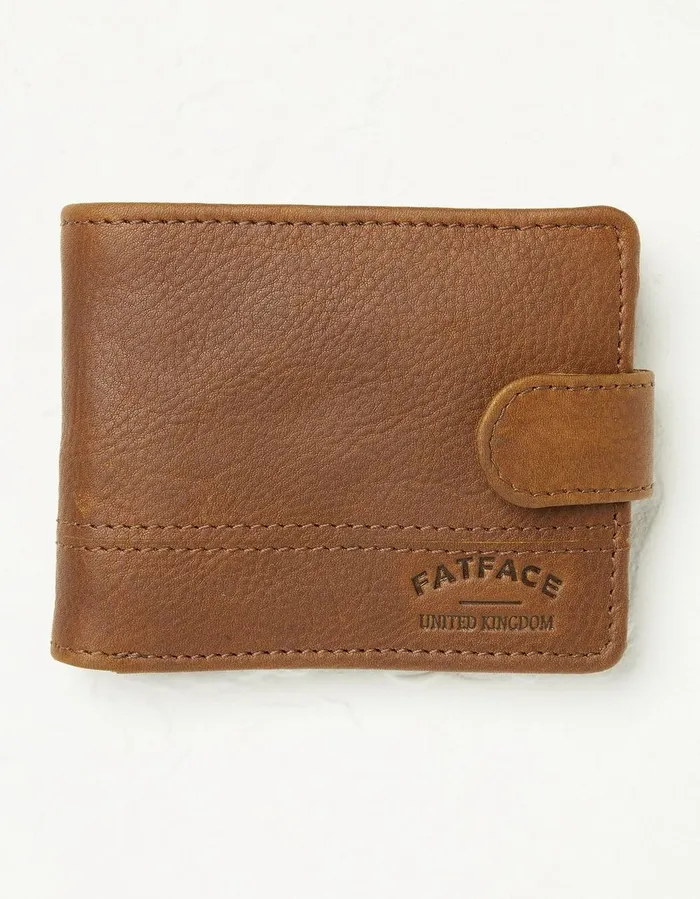 Seamed Leather Wallet Tan Men FatFace Bags and Wallets