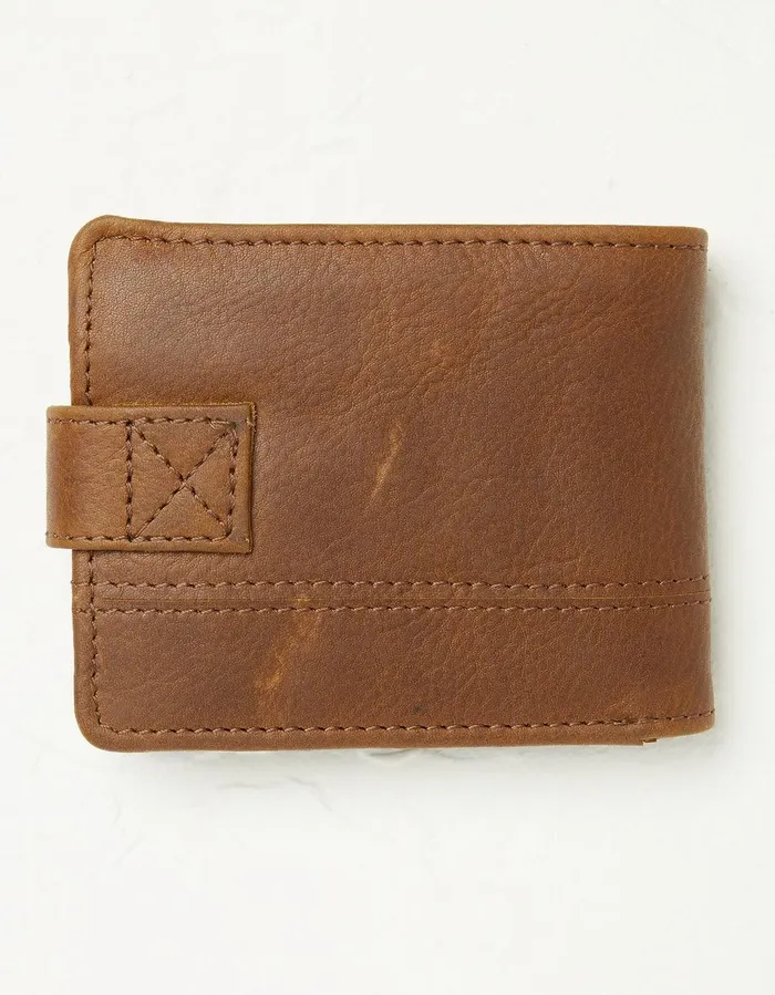 Seamed Leather Wallet Tan Men FatFace Bags and Wallets