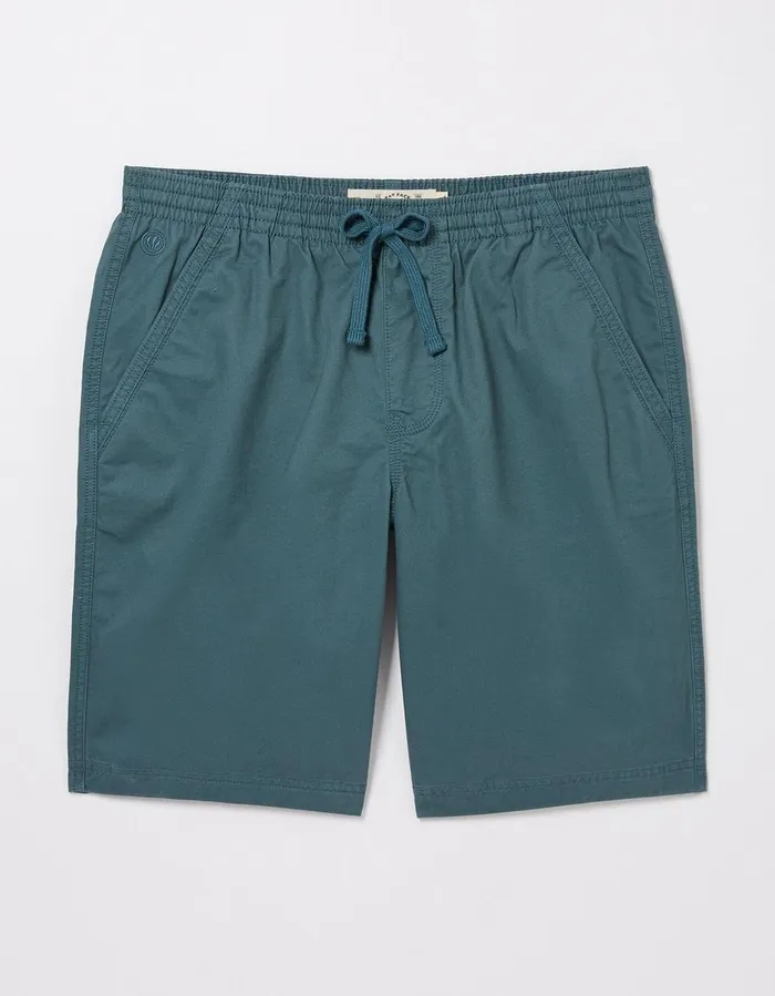 Seaton Pull On Shorts Dark Teal Green Men FatFace Shorts