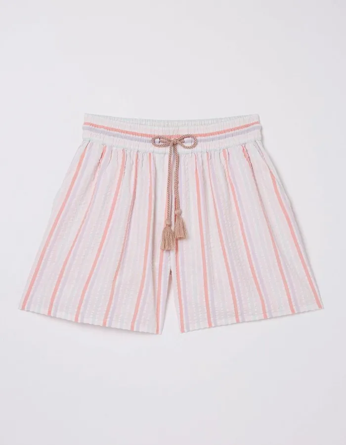 Seersucker Stripe Shorts Multi Women FatFace Nightwear and Loungewear