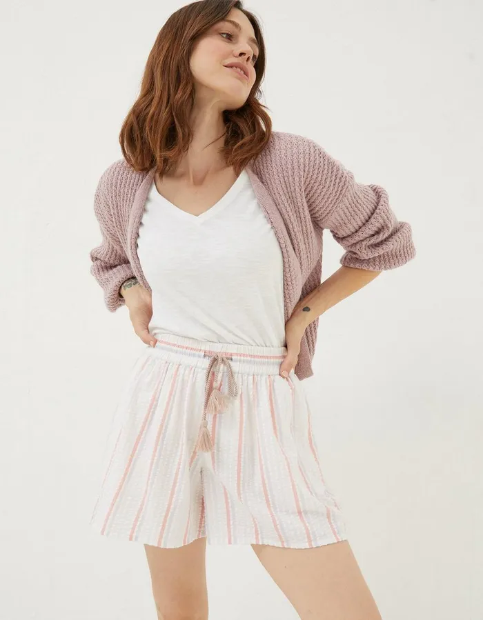 Seersucker Stripe Shorts Multi Women FatFace Nightwear and Loungewear