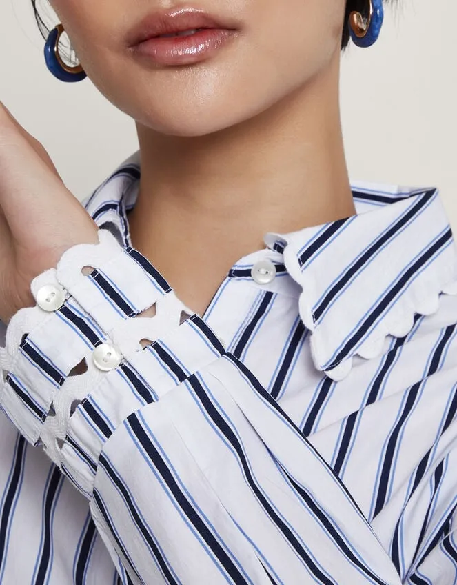 Selma Longline Shirt Blue Women Monsoon Tops and Blouses